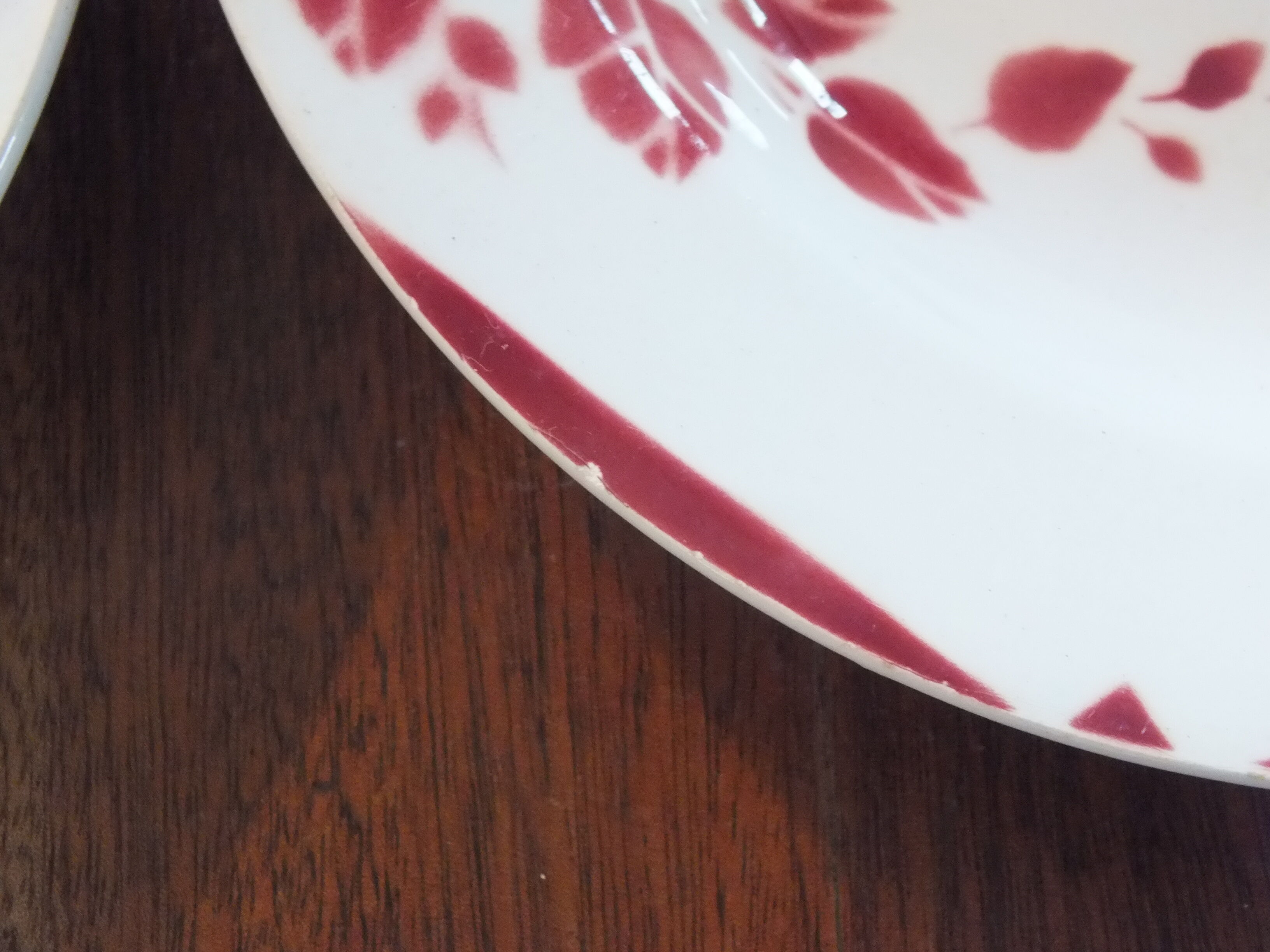 6 Hollow plates of the 40s decoration Flowers - Saint Amand Terre de Fer