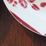 6 Hollow plates of the 40s decoration Flowers - Saint Amand Terre de Fer