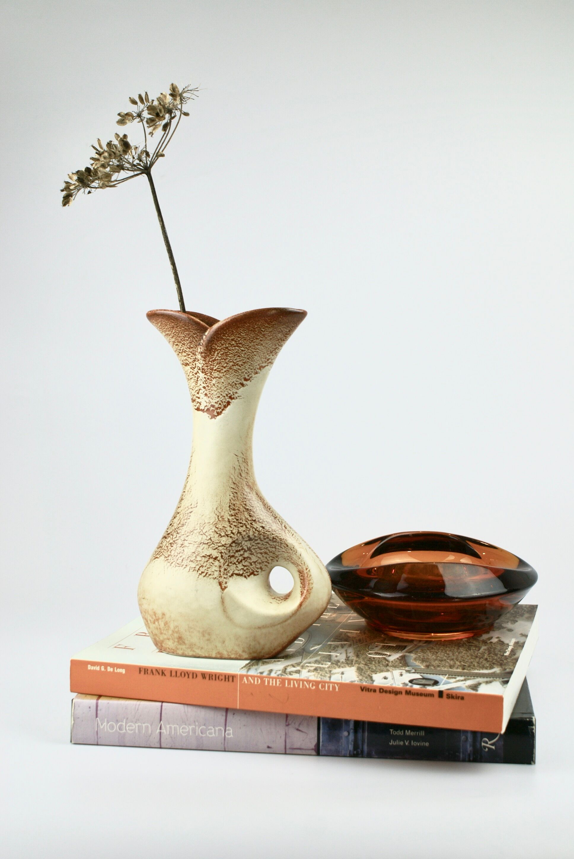 Sculptural mid century vase; 1960's