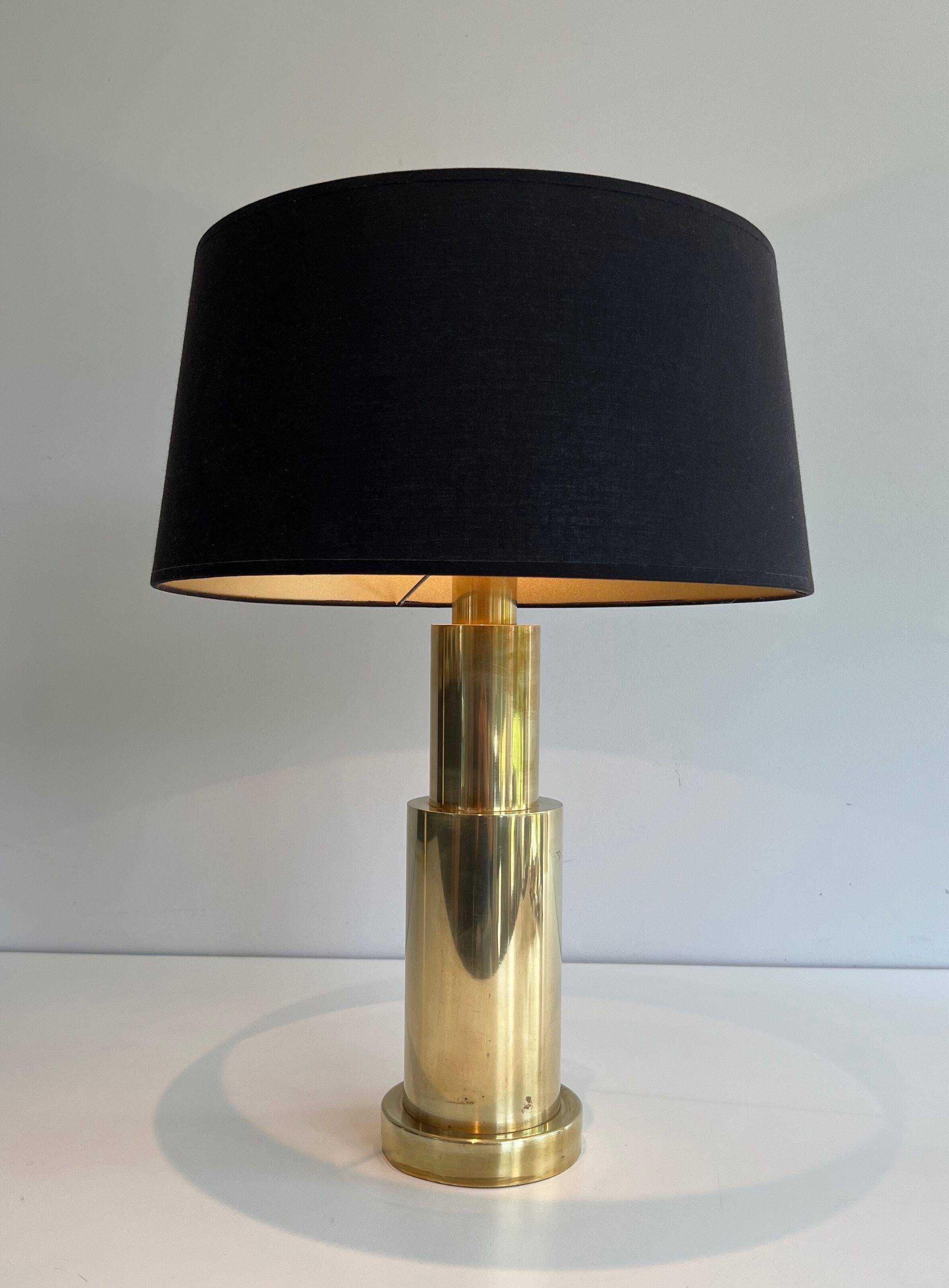 Paire de lampes modernistes en laiton