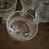 Set of 10 crystal glasses