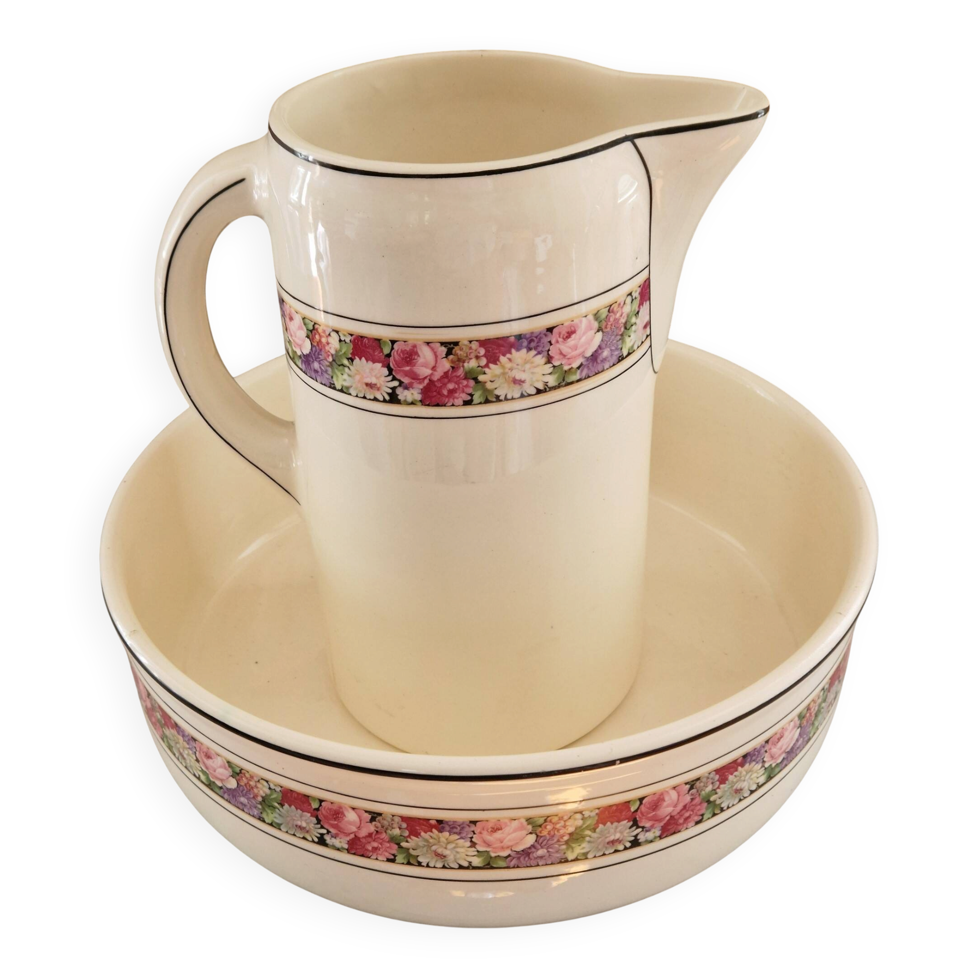 Ditmar-Urbach Olymp toilet service jug & basin 1940s/50s Czech