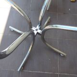 Round formica table with vintage year extension 60 70