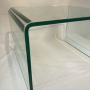 Ensemble 2 tables gigognes en verre 1980