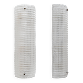 Pair of Modern Italian Murano Glass Textured Wall Sconces