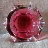 Ashtray or crystal bag empty Val Saint Lambert Vintage