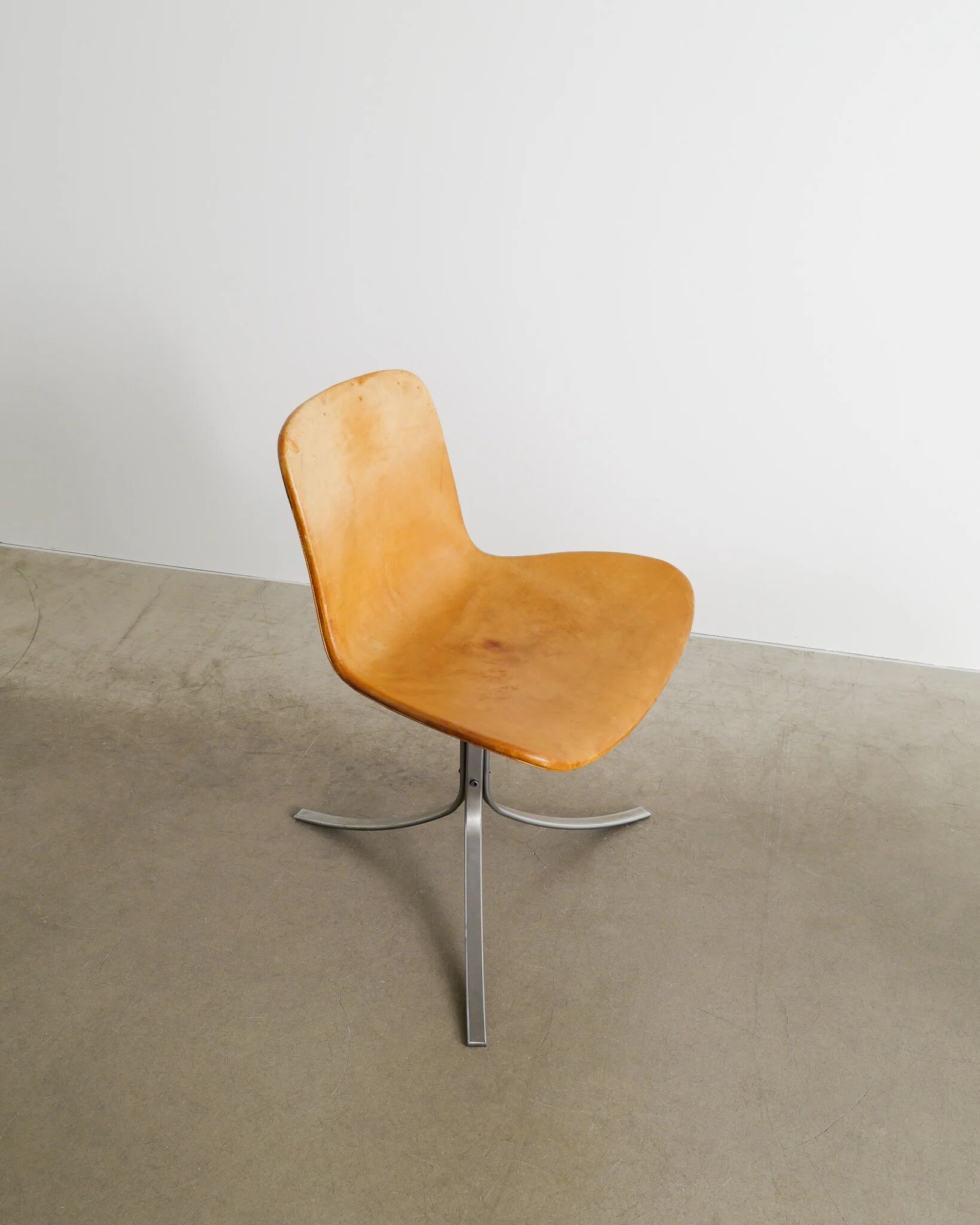 Set of 4 Leather Poul Kjaerholm PK-9 Dining Chairs by Fritz Hansen, 1990s