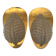 Fritz short brass and glass appliques in the shape of leaves Orrefors, 1960s