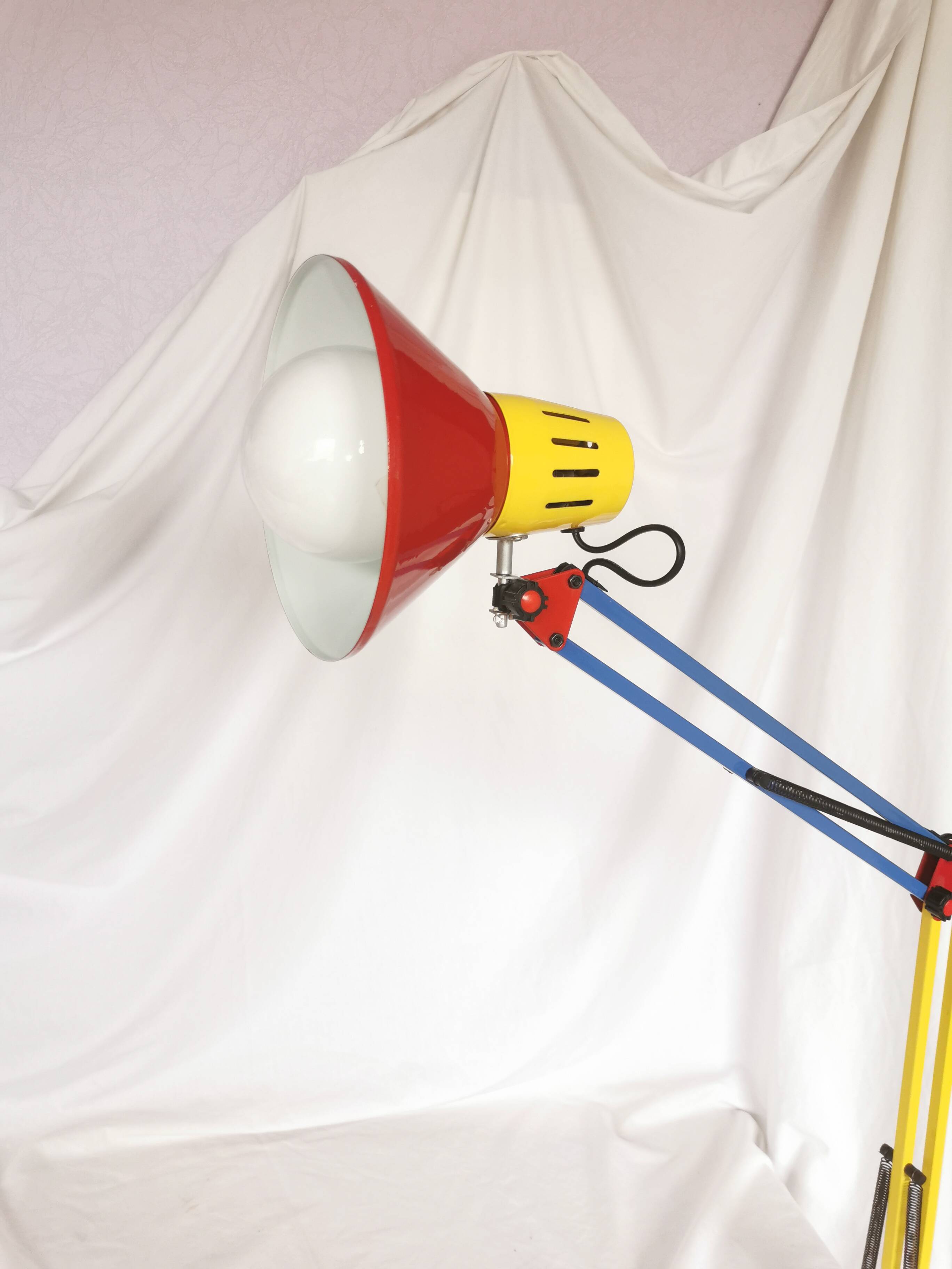 Architect lamp, articulated, multicolor, postmodern, 1980