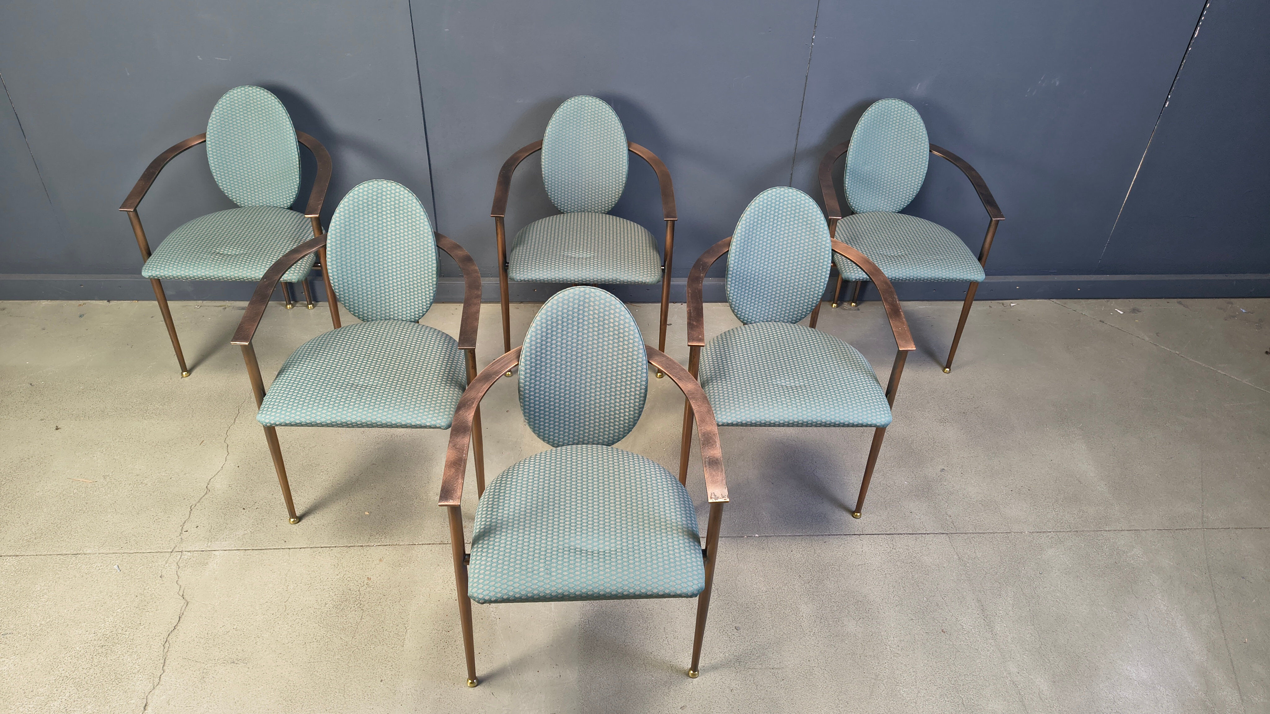 Post modern dining chairs by Belgochrom, set of 6 - 1980s
