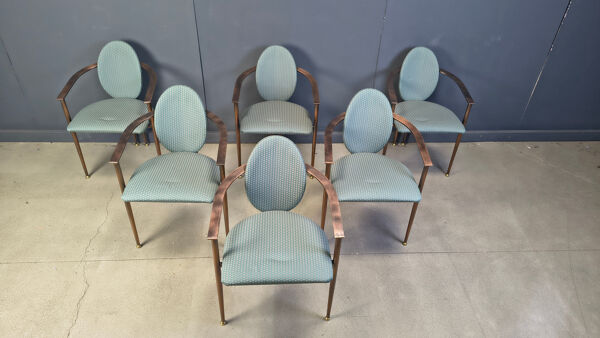 Chaises de salle à manger postmodernes par Belgochrom, ensemble de 6 - années 1980