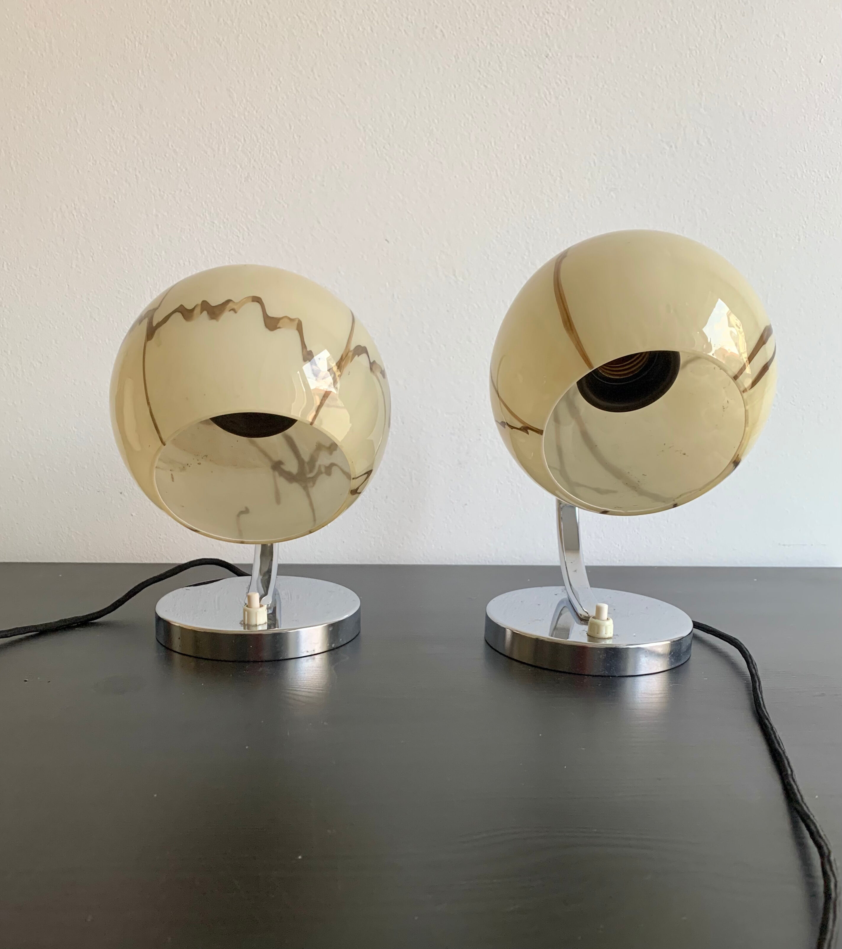 Pair of Art Deco lamps,  1950s