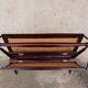 Folding magazine holder wood and caning by Cesare Lacca, made in Italy