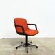 Visitor chair Charles Pollock for Comforto — orange wool, 1970s