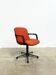Visitor chair Charles Pollock for Comforto — orange wool, 1970s