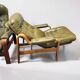 Ensemble de 2 fauteuils de salon vert olive – Göte Möbler, Suède, années 1970