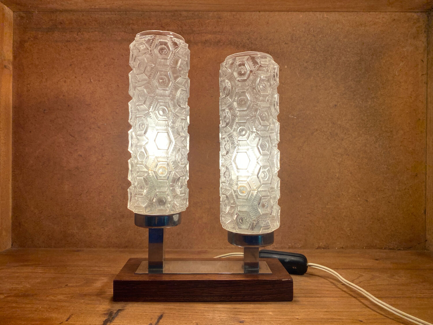 Lampe double vintage mid century