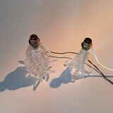 Pair of crystal lamps, France 1940/1950.