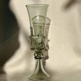paire de flûtes à champagne en verre vert - griffe