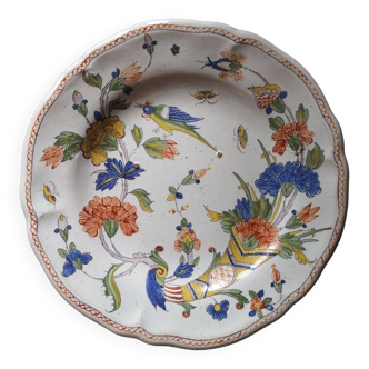 Old Rouen Plate - Cornucopia - Mid 18th century