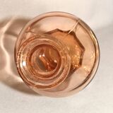 Carafe en verre rosaline Art Déco avec bouchon carafe verre rose octogonal