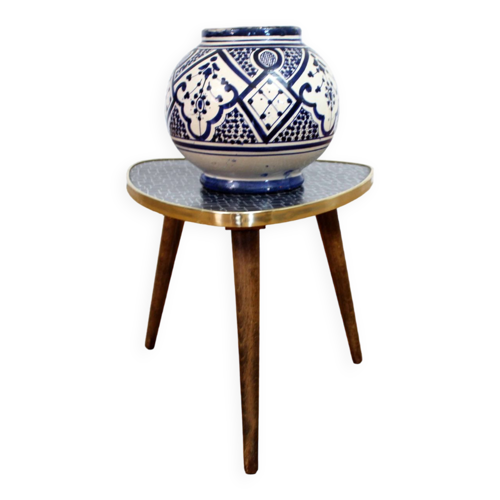 Vintage tripod pedestal table