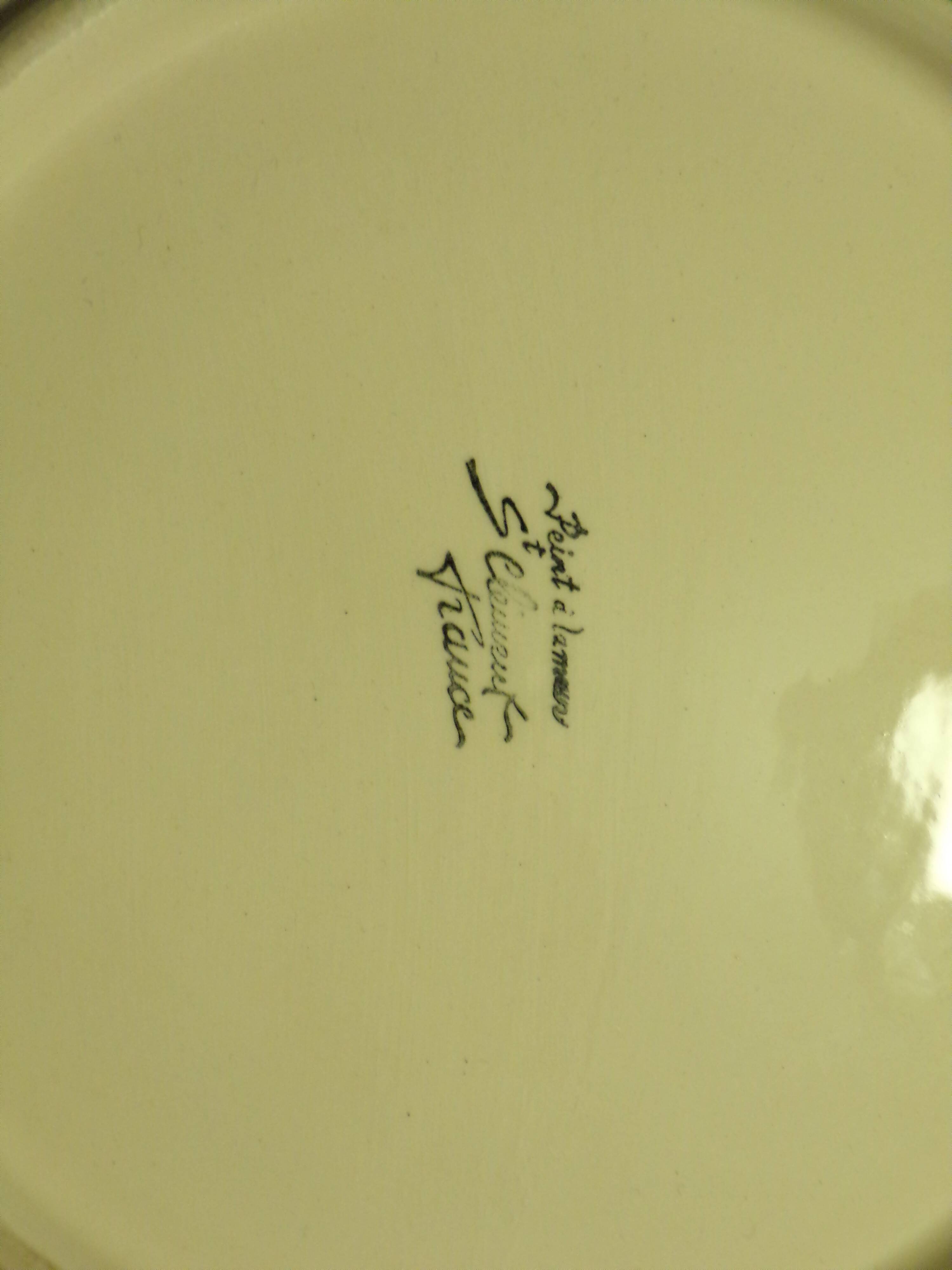 St Clément Barbotine dish with fruit decoration