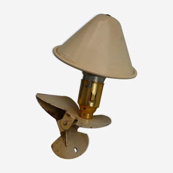 Lampe champignon à pince blanc crème, années 70