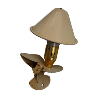 Mushroom lamp with cream white clip, 70s