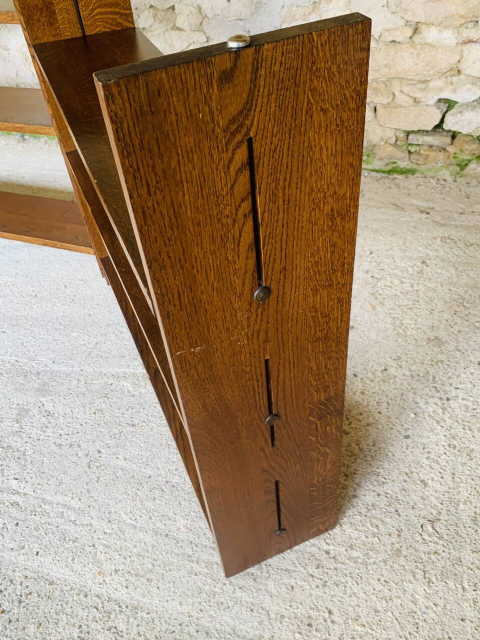 Set of 3 Vintage Modular Oak Bookcases