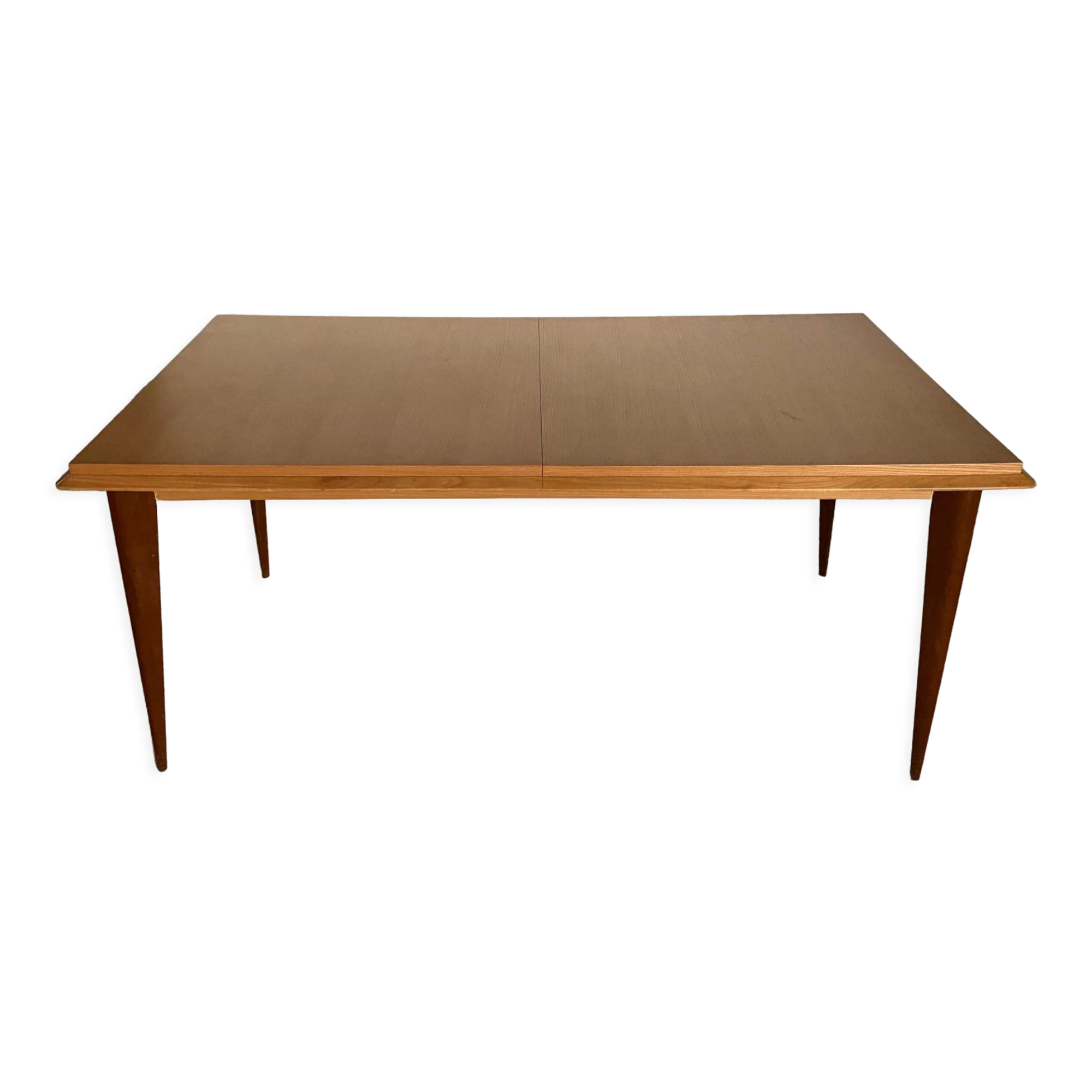 Scandinavian extendable table in light oak and teak 166/202/238x89cm vintage an50