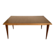 Scandinavian extendable table in light oak and teak 166/202/238x89cm vintage an50