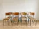 Set of 8 vintage industrial workshop chairs