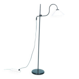 1970s minimalist floor lamp, adjustable reading lamp