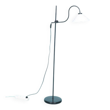 1970s minimalist floor lamp, adjustable reading lamp
