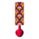 Saga floor lamp - red ceramic and vintage fabric 1970s
