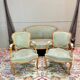 Louis XV Style Natural Wood Living Room, 19th Century