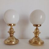 Pair of golden lamps