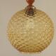 French Vintage Retro Ceiling Light (1960s/70s) Amber Bubble Glass Shade 5115