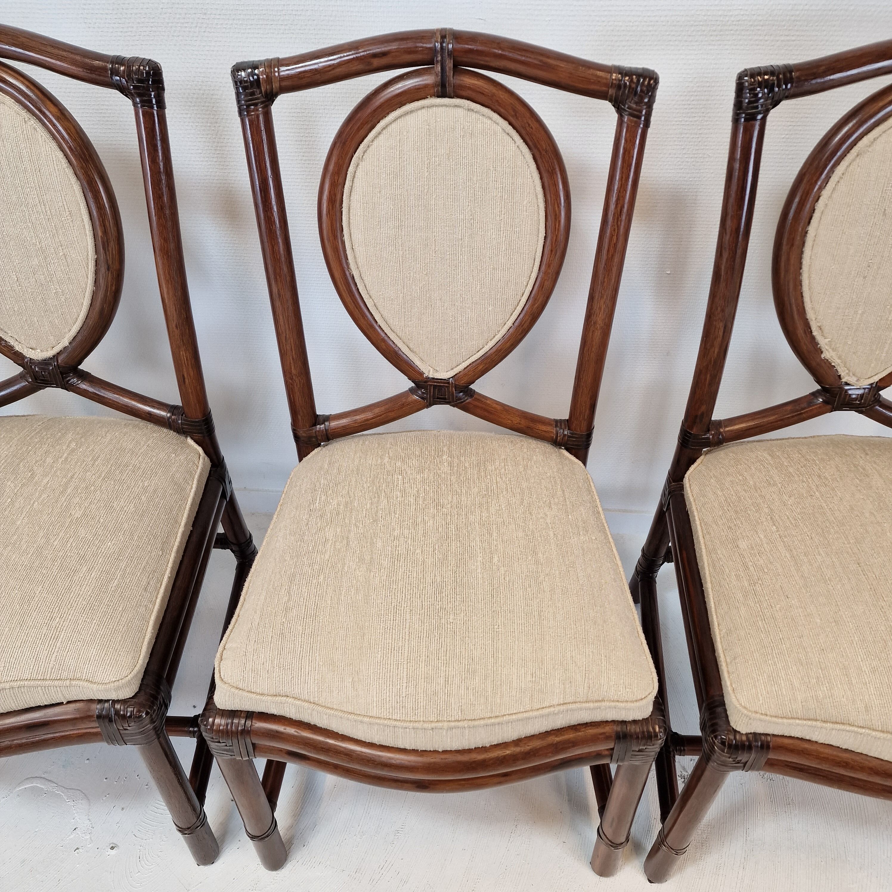 Set of 6 Bamboo Dining Chairs from Gasparucci Italo, 1970s