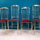 Pair of chiavarine chairs, brass