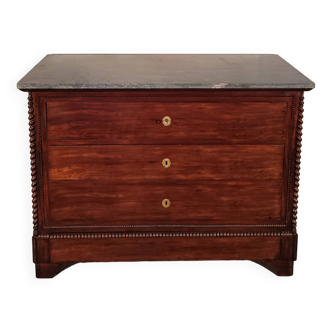 Commode bureau Louis Philippe en acajou