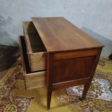 Louis XVI walnut and walnut bramble chest of drawers