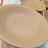 Speckled stoneware soup plates