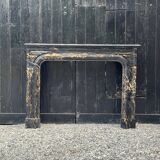 Louis XIV fireplace in Portor marble, circa 1880