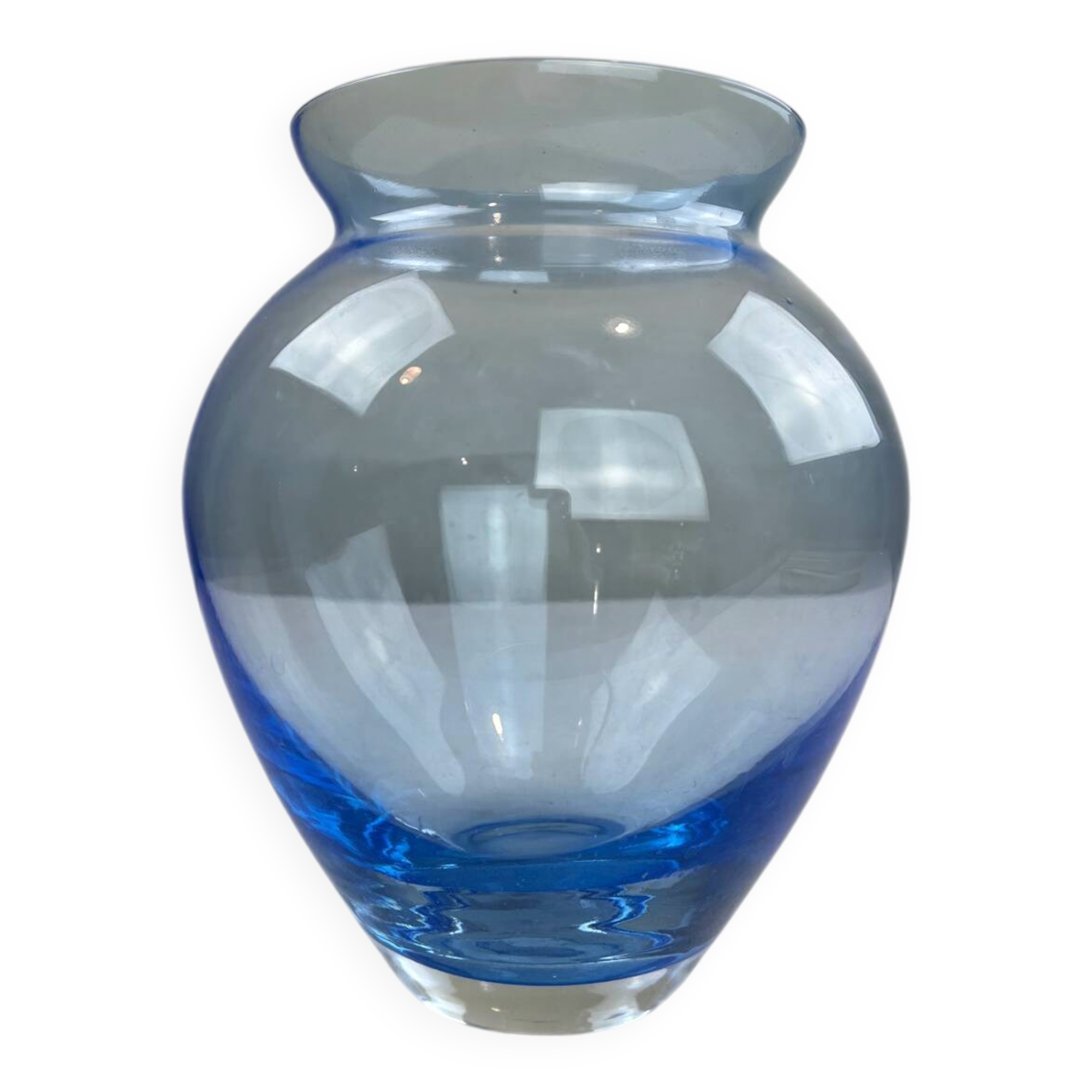 Azure blue vase