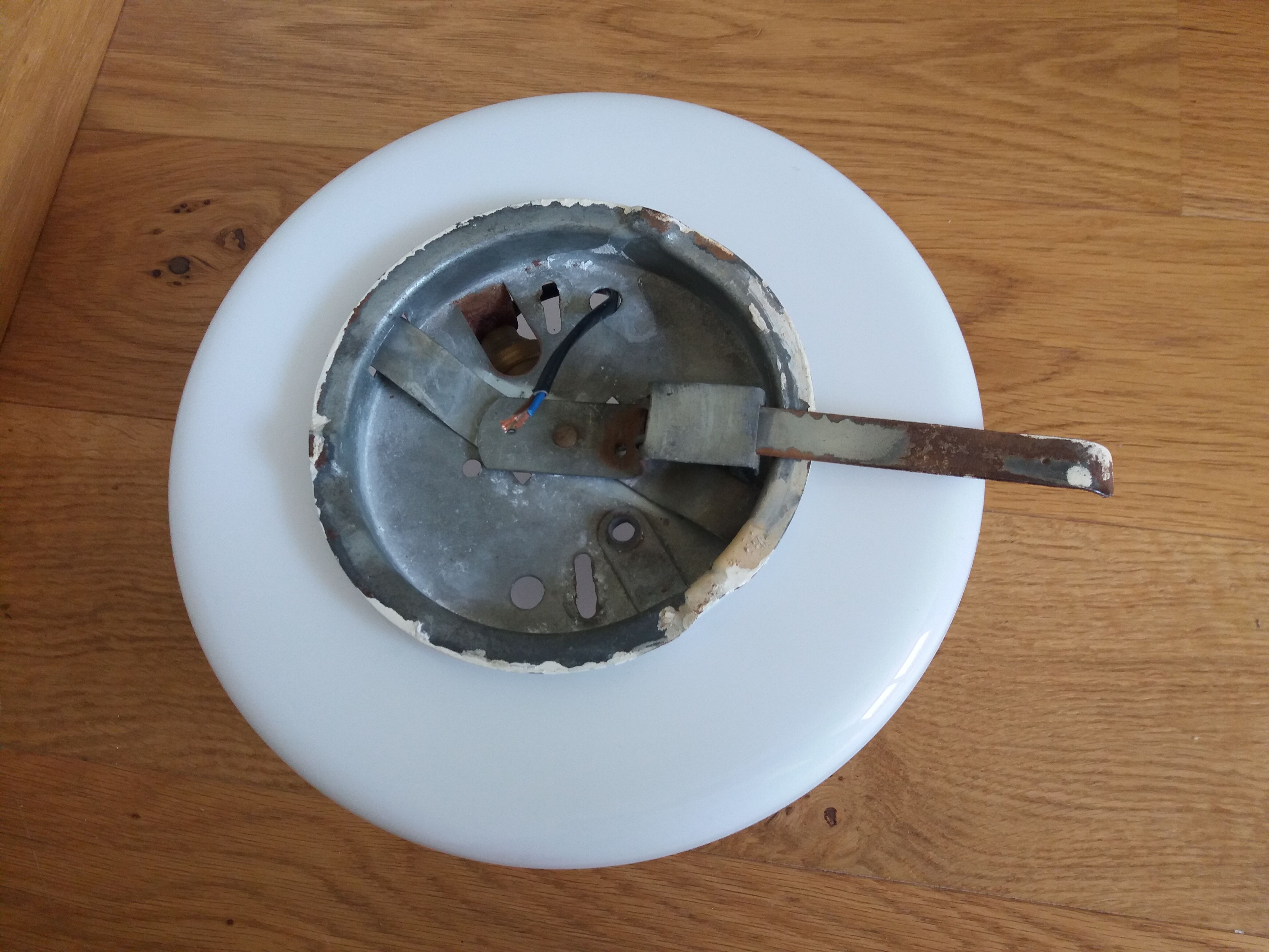 Wall lamp opaline globe diameter 25 cm