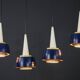 Lustre très rare du danois Voss Belysning - Danemark années 1950
