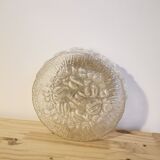 Vintage molded glass wall lamp