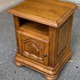 Louis XIV solid oak bedside table 1900